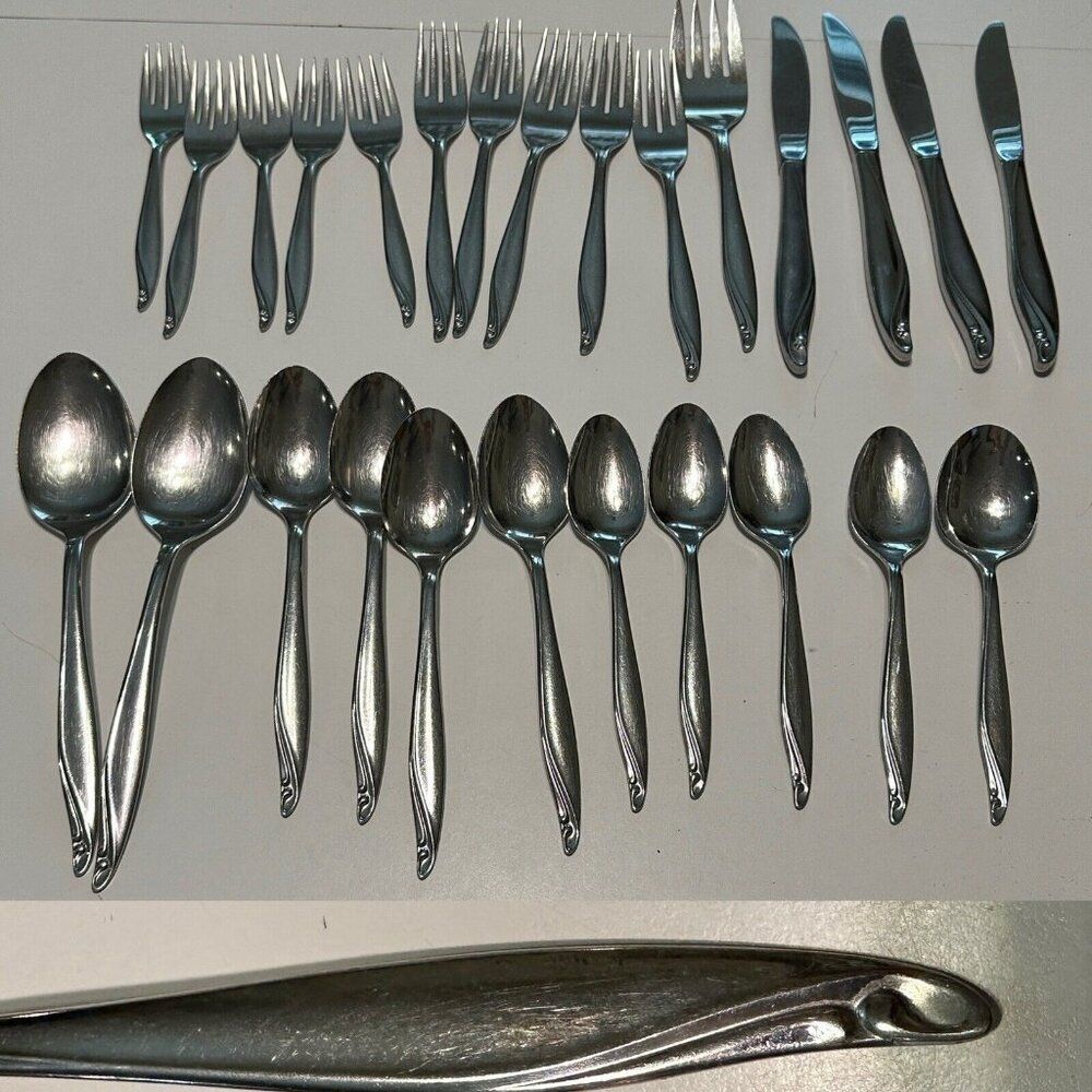 26pcs ROGERS ONEIDA 1881 SURF MAID CABANA Stainless Flatware